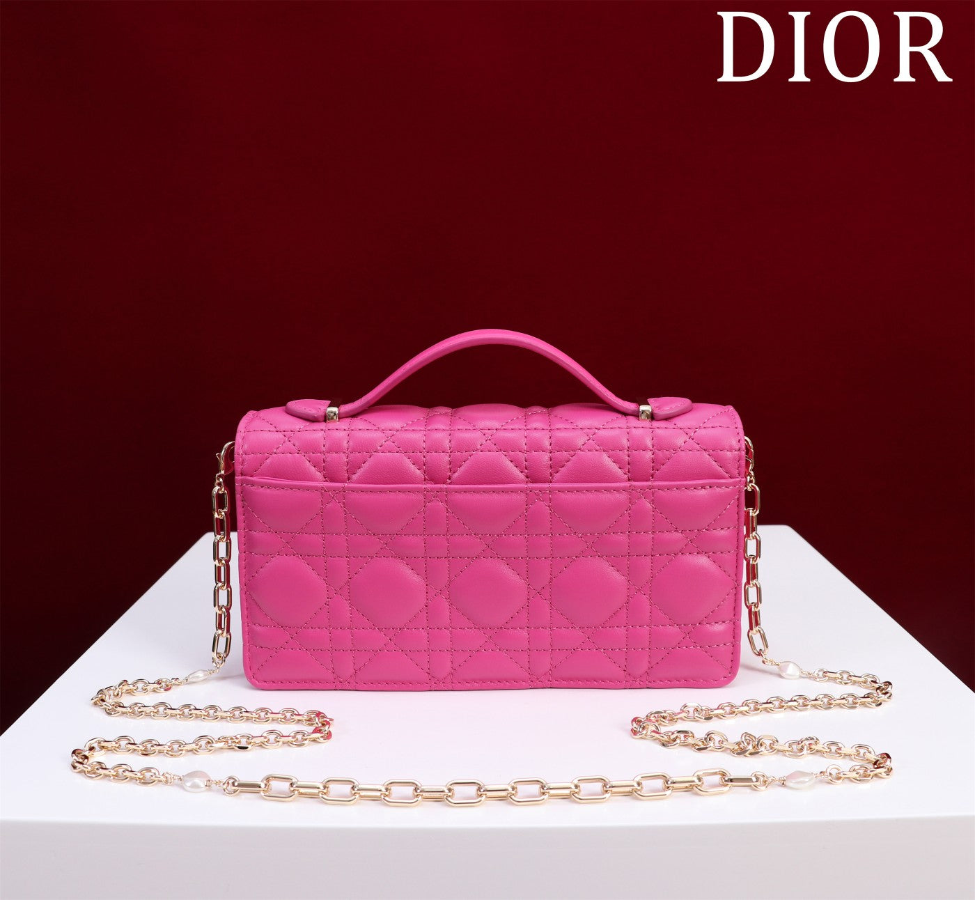 Luxury Diormy mini 21 pink lambskin