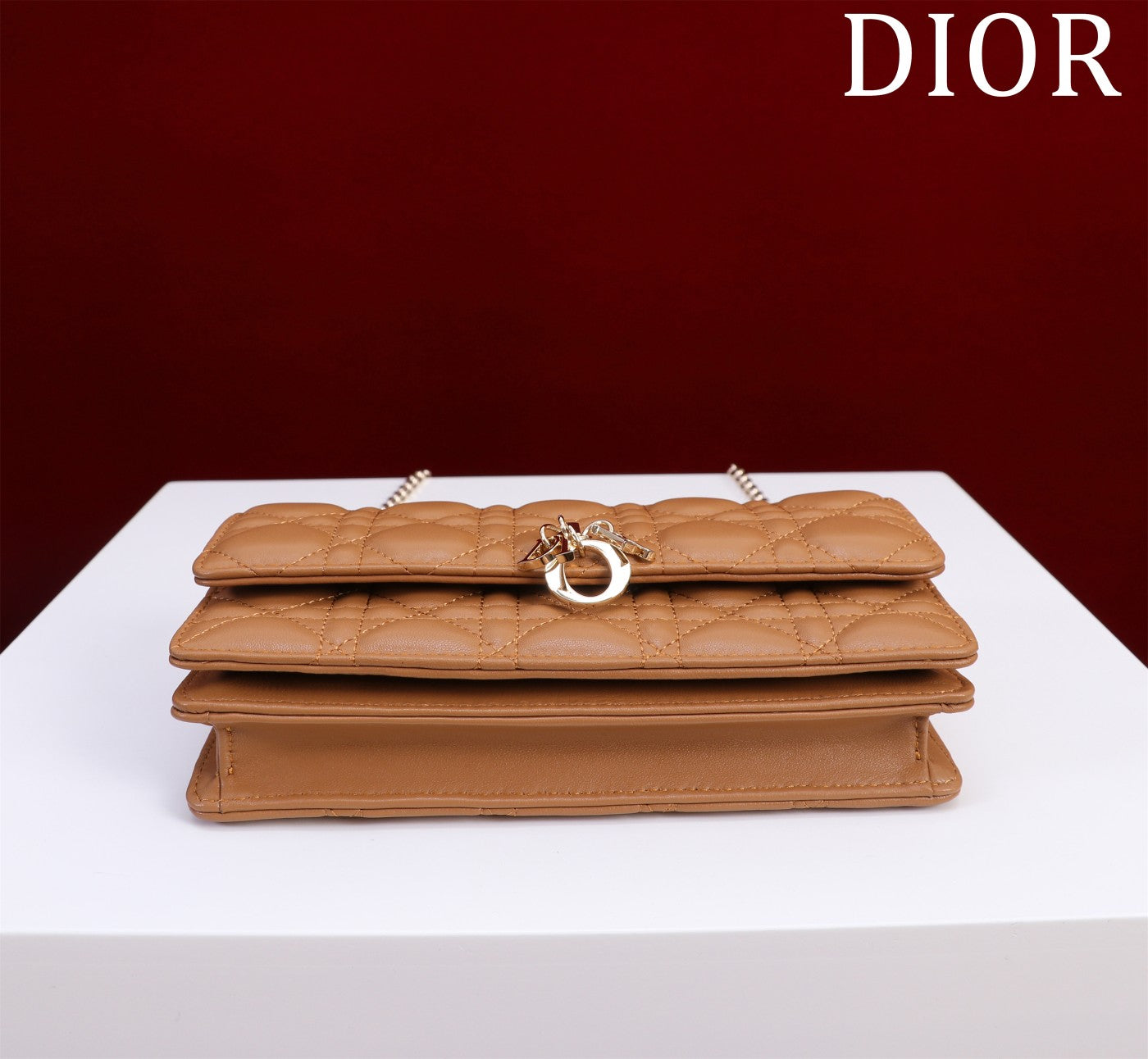 Luxury Diormy mini 21 medium tan lambskin