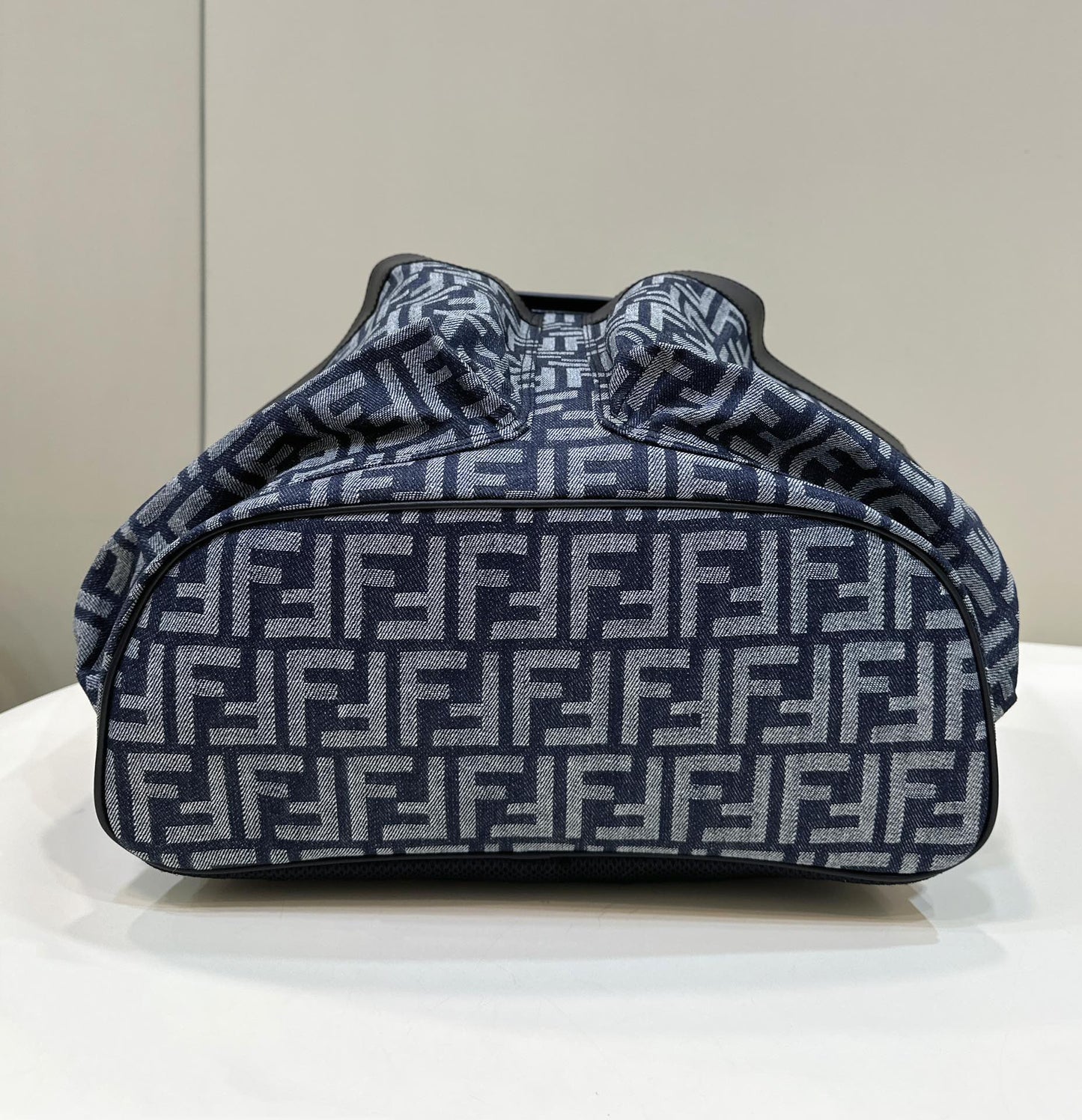 Luxury FendiLuxury FendiSTRIKE LARGE 46 FF MIDNIGHT BLUE JACQUARD FABRIC BACKPACK