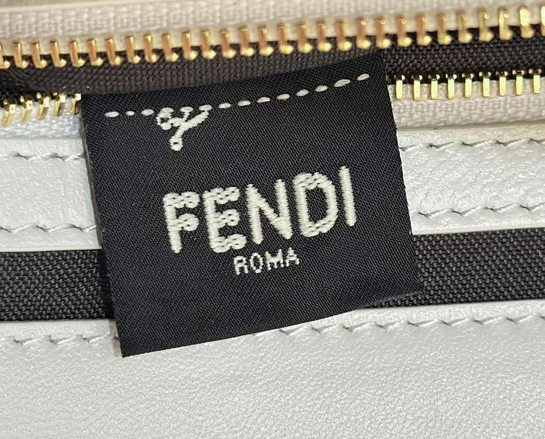 Luxury FendiBaguette 27cm Grey Lambskin Gold Hardware