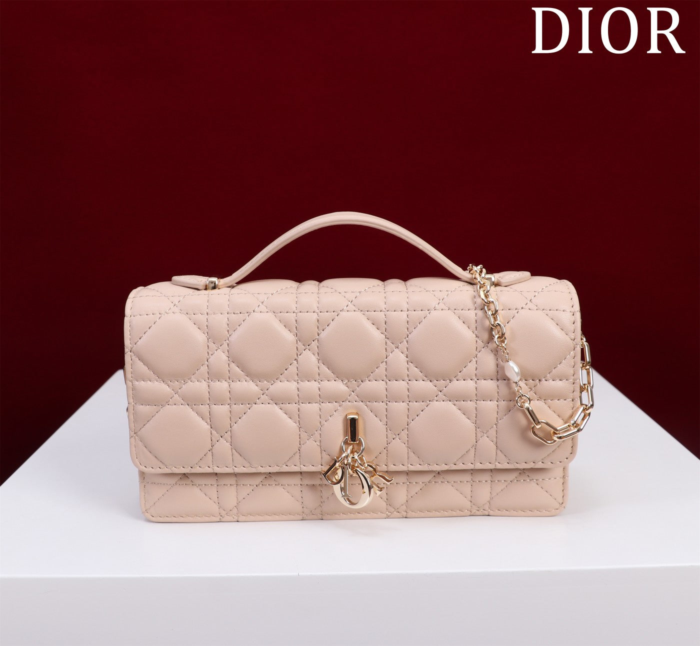 Luxury Diormy mini 21 powder pink lambskin