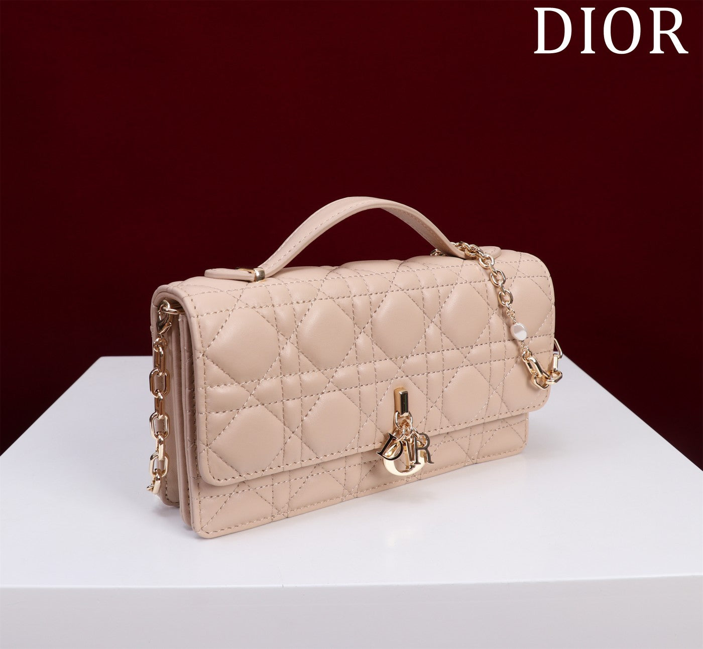 Luxury Diormy mini 21 powder pink lambskin