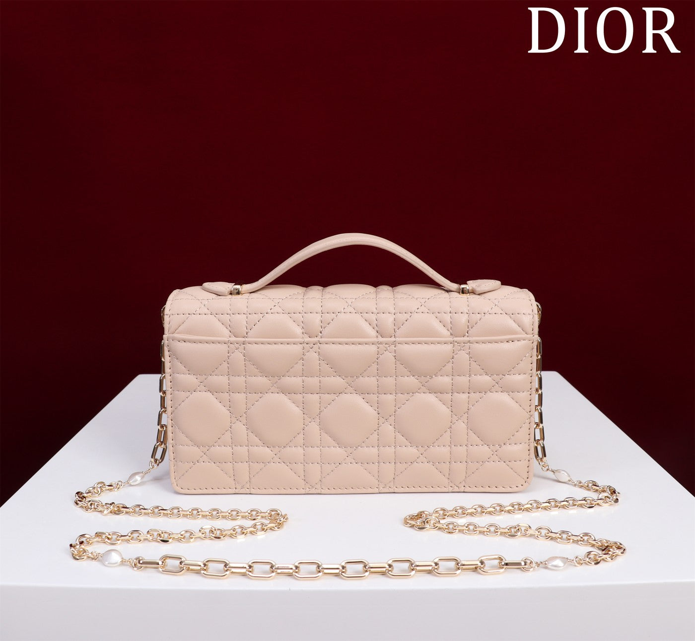 Luxury Diormy mini 21 powder pink lambskin