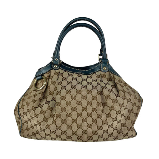 Luxury Gucci Trending 2025 Blue Sukey Monogram Bag