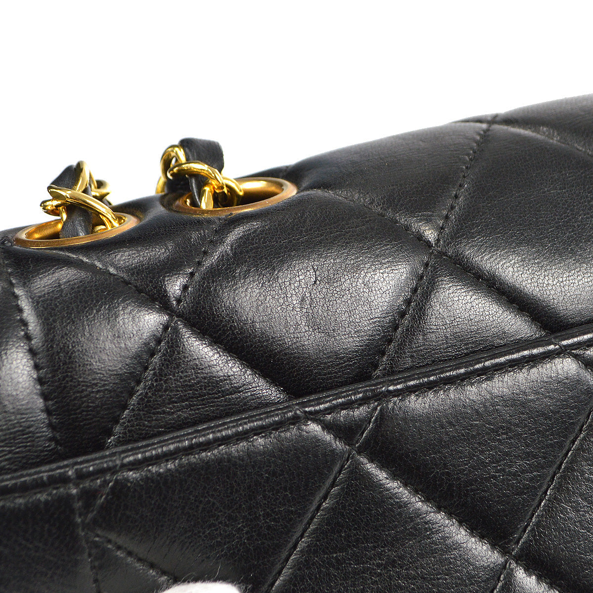 CHANEL 1994-1996 Border Flap Medium Black Lambskin 87841