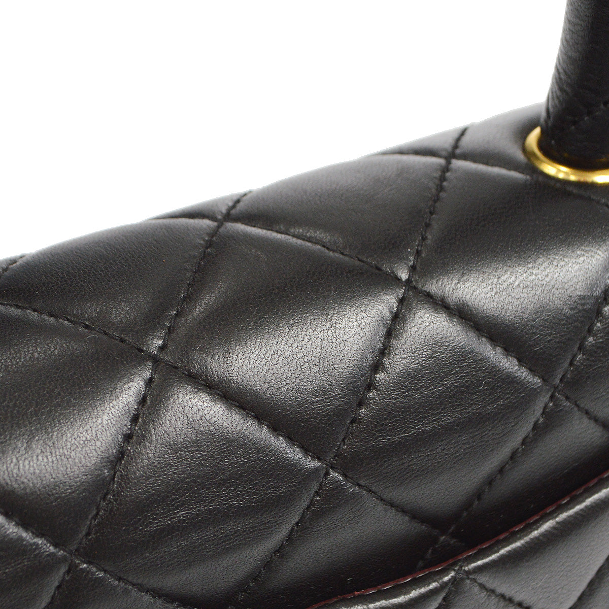 CHANEL Classic Flap Micro Square Handbag Black Lambskin 91607