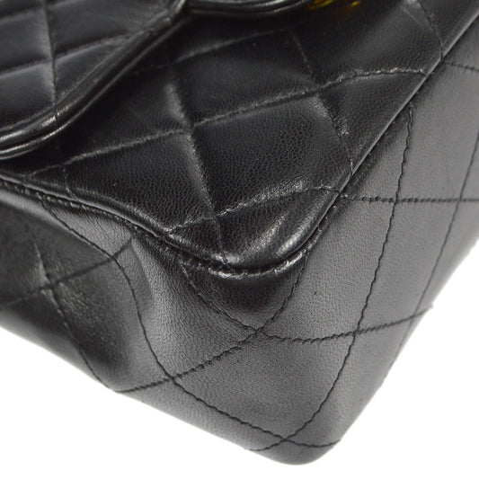 CHANEL Classic Flap Micro Square Handbag Black Lambskin 96837