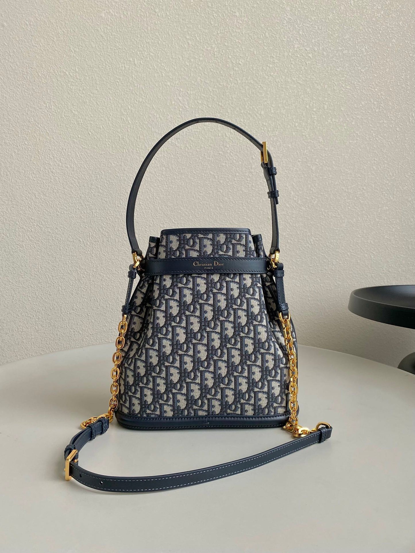 Luxury DiorMEDIUM C'EST 24 IN BLUE CD-EMBOSSED OBLIQUE JACQUARD