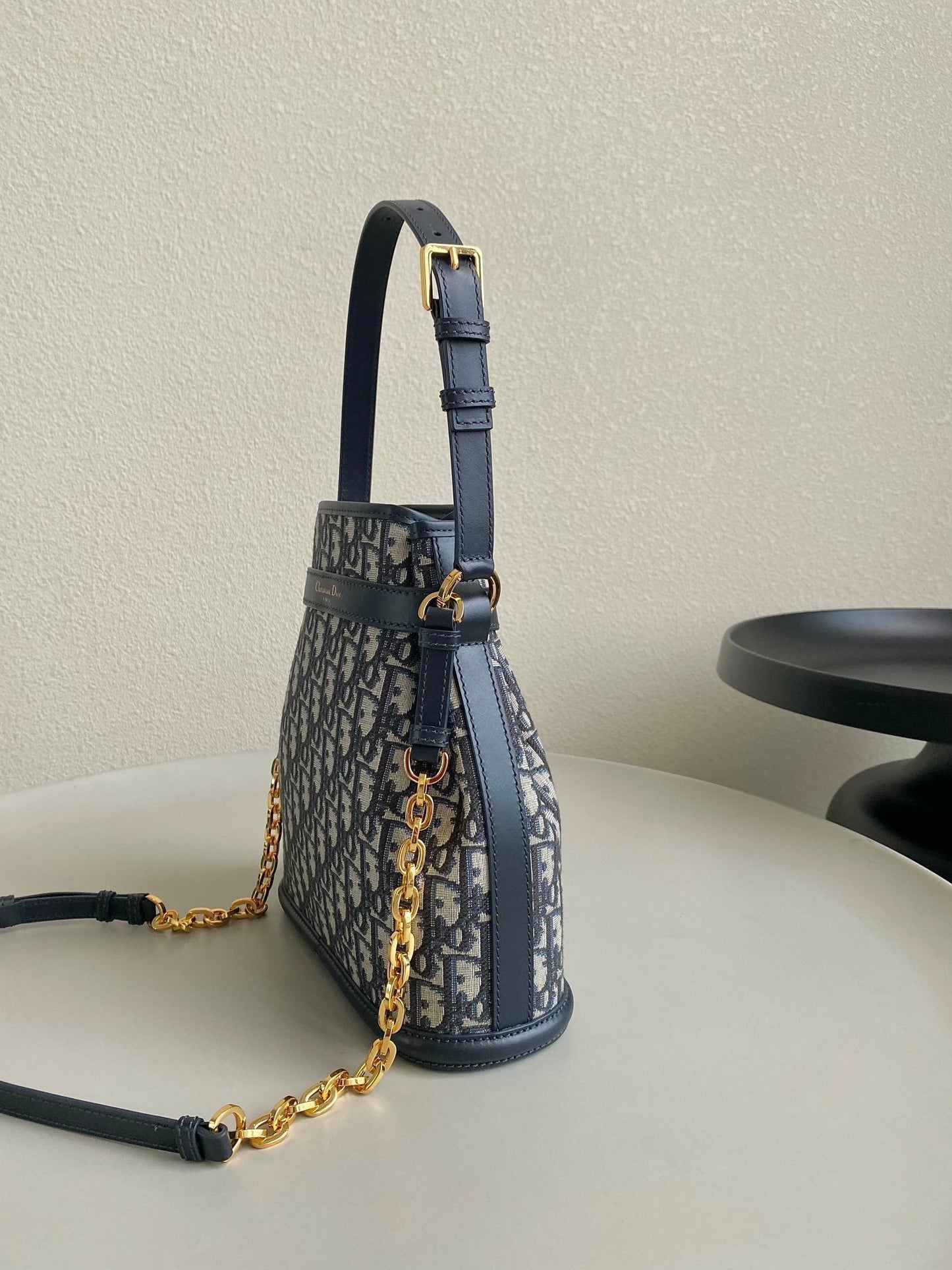 Luxury DiorMEDIUM C'EST 24 IN BLUE CD-EMBOSSED OBLIQUE JACQUARD