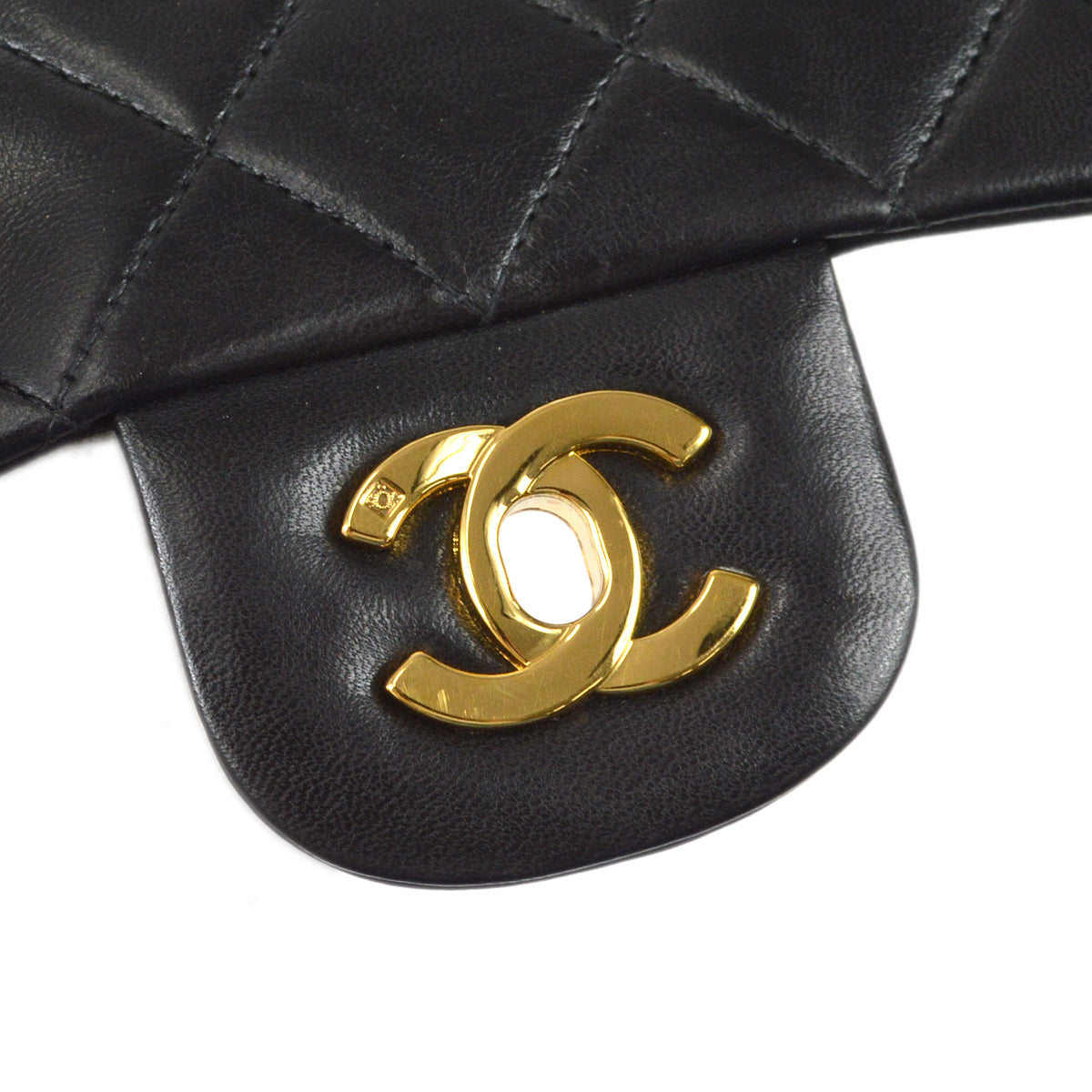 CHANEL 1994-1996 Classic Double Flap Medium Black Lambskin 67898