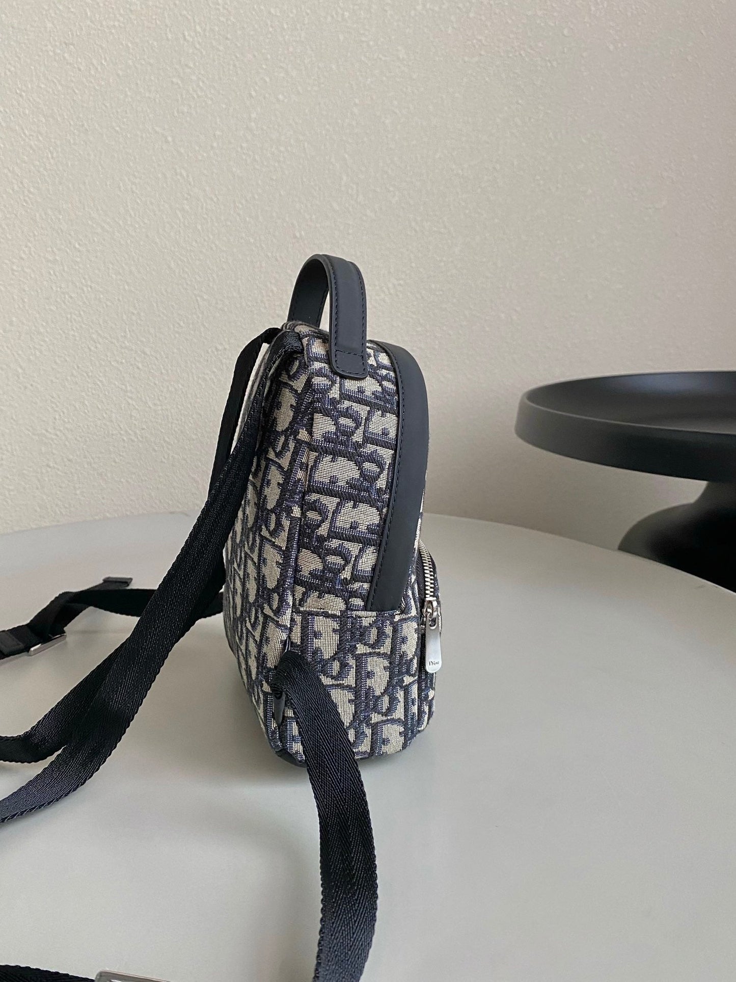 Luxury DiorMINI RIDER BACKPACK 24 BEIGE AND BLACK OBLIQUE JACQUARD