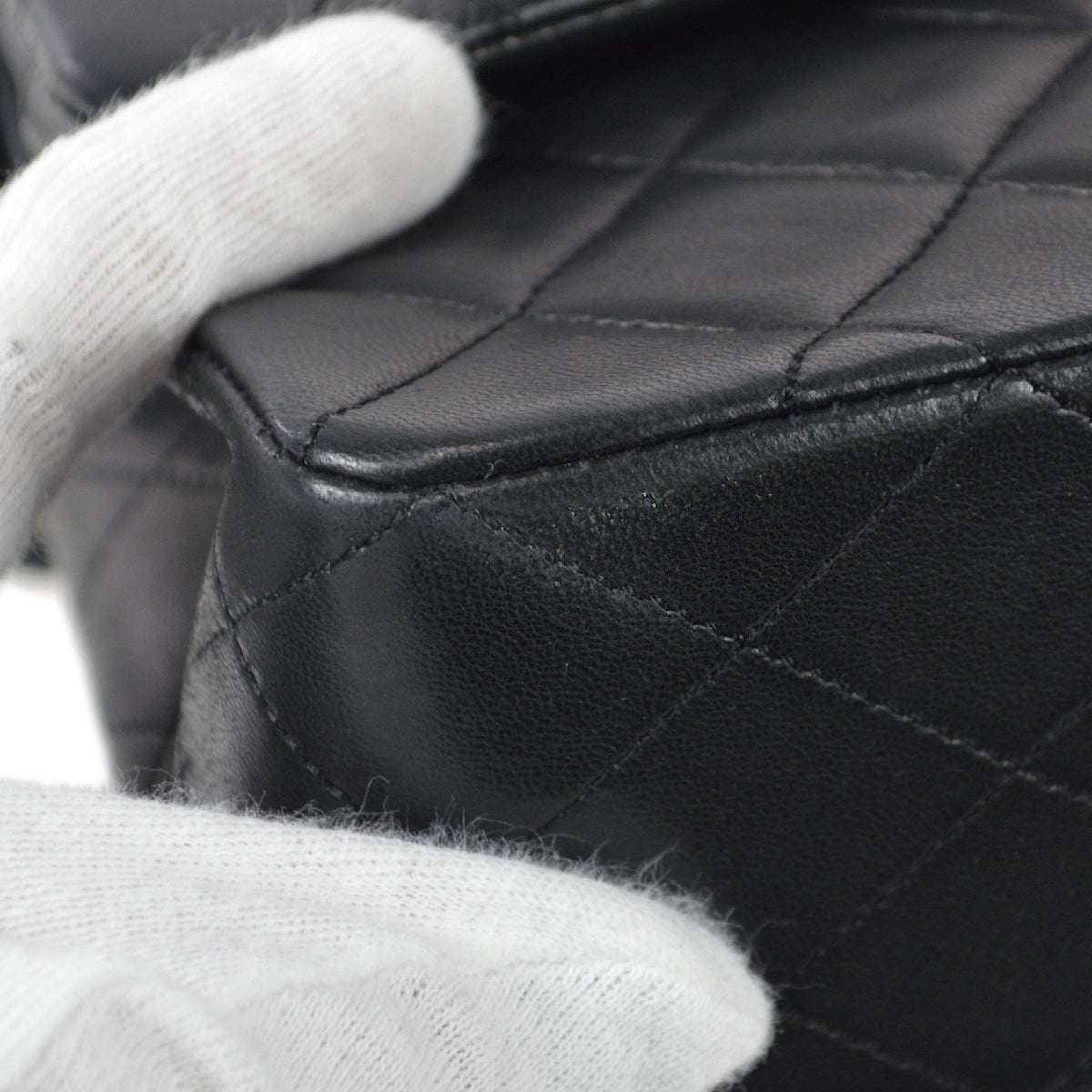 CHANEL 1986-1988 Classic Double Flap Medium Black Lambskin 97495