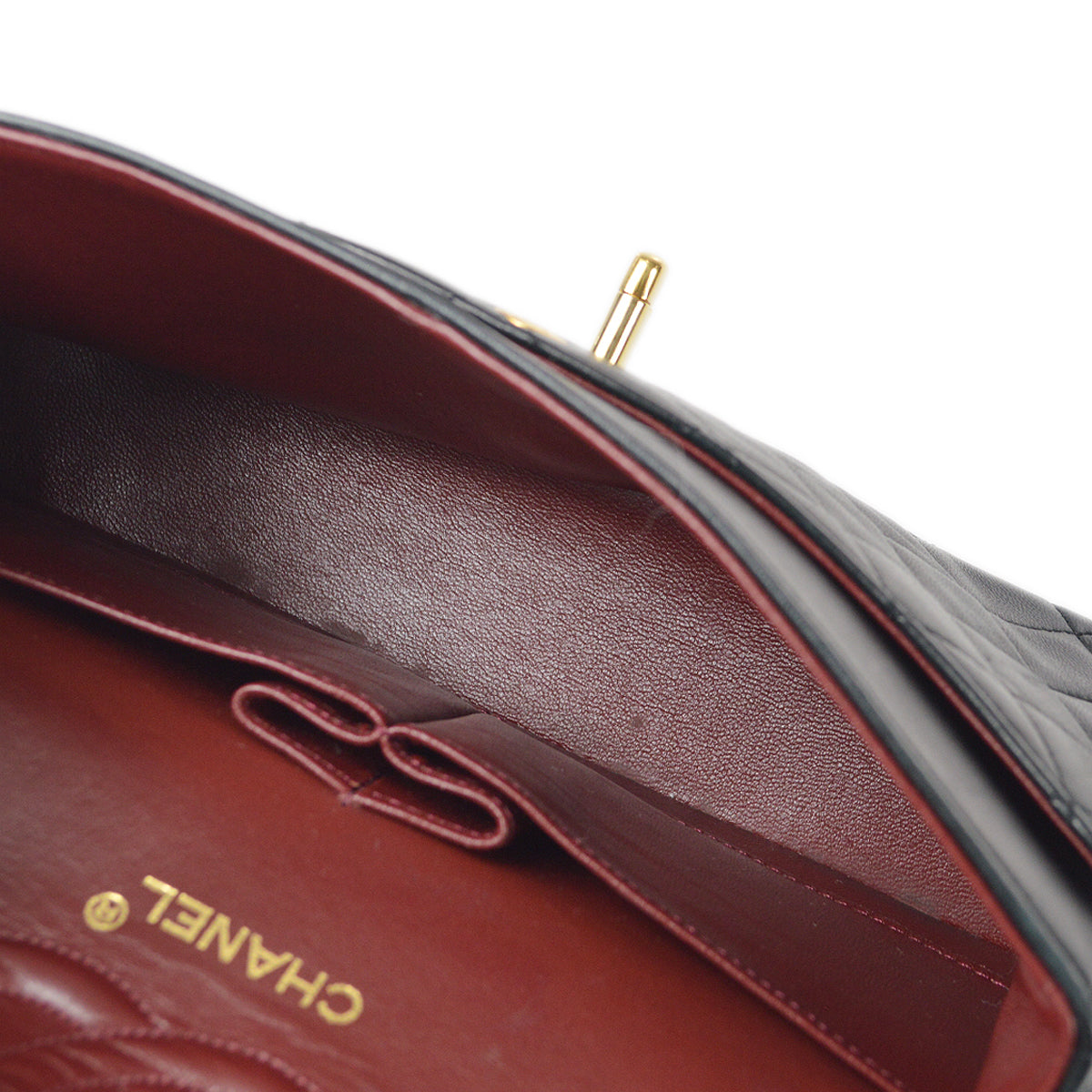 CHANEL 1986-1988 Classic Double Flap Medium Black Lambskin 97495