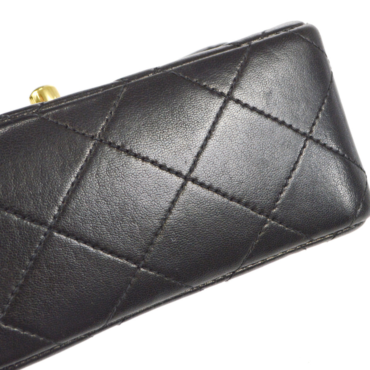 CHANEL Classic Flap Micro Handbag Black Lambskin 97677