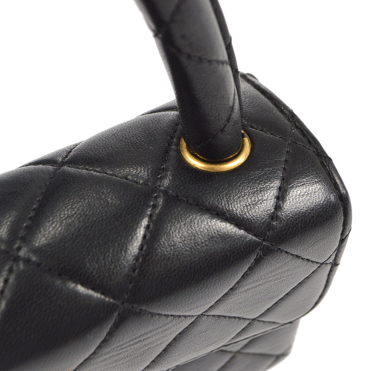 CHANEL Classic Flap Micro Handbag Black Lambskin 97677