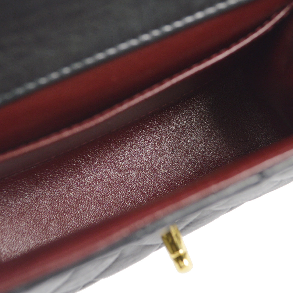 CHANEL Classic Flap Micro Handbag Black Lambskin 97677