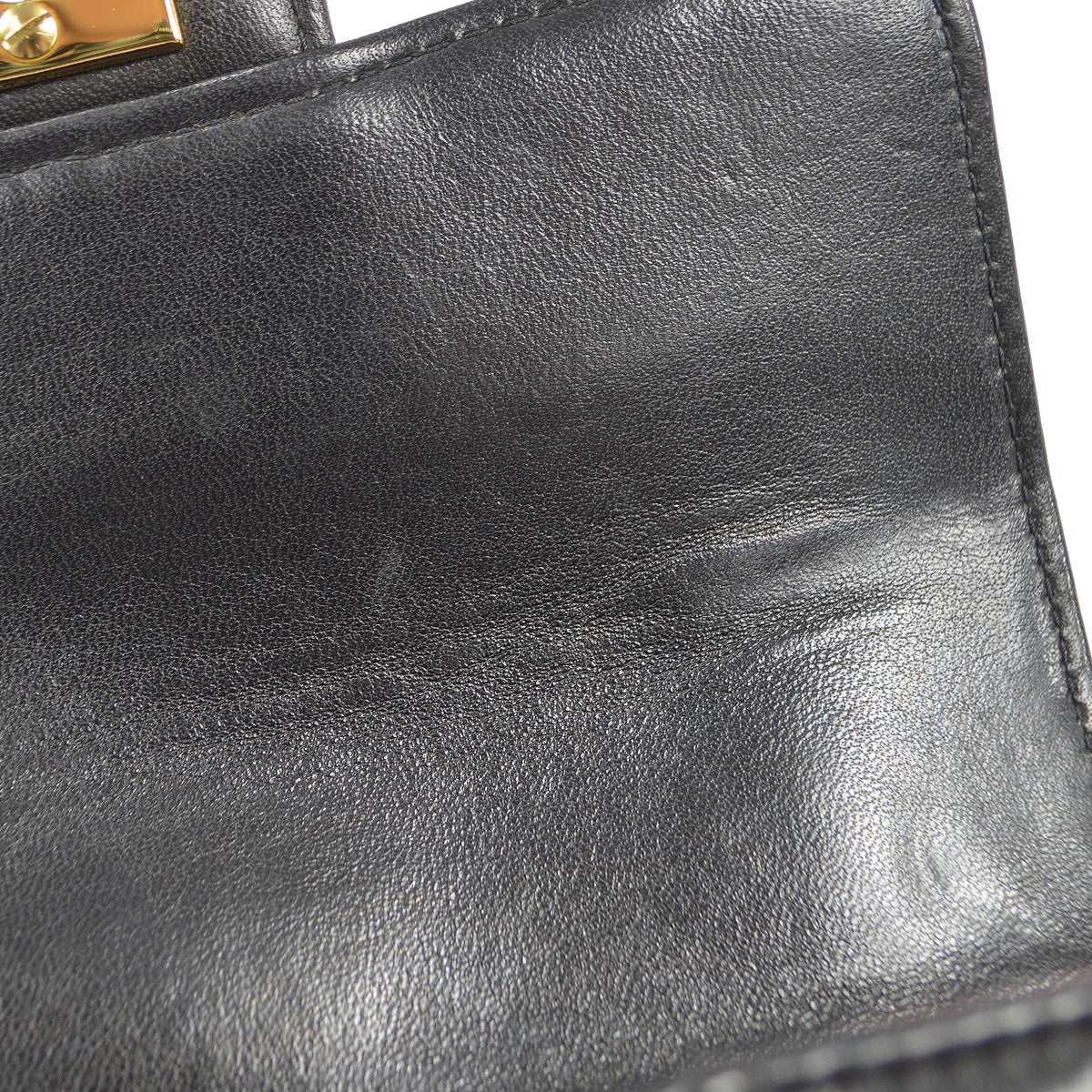 CHANEL Classic Flap Micro Handbag Black Lambskin 97677