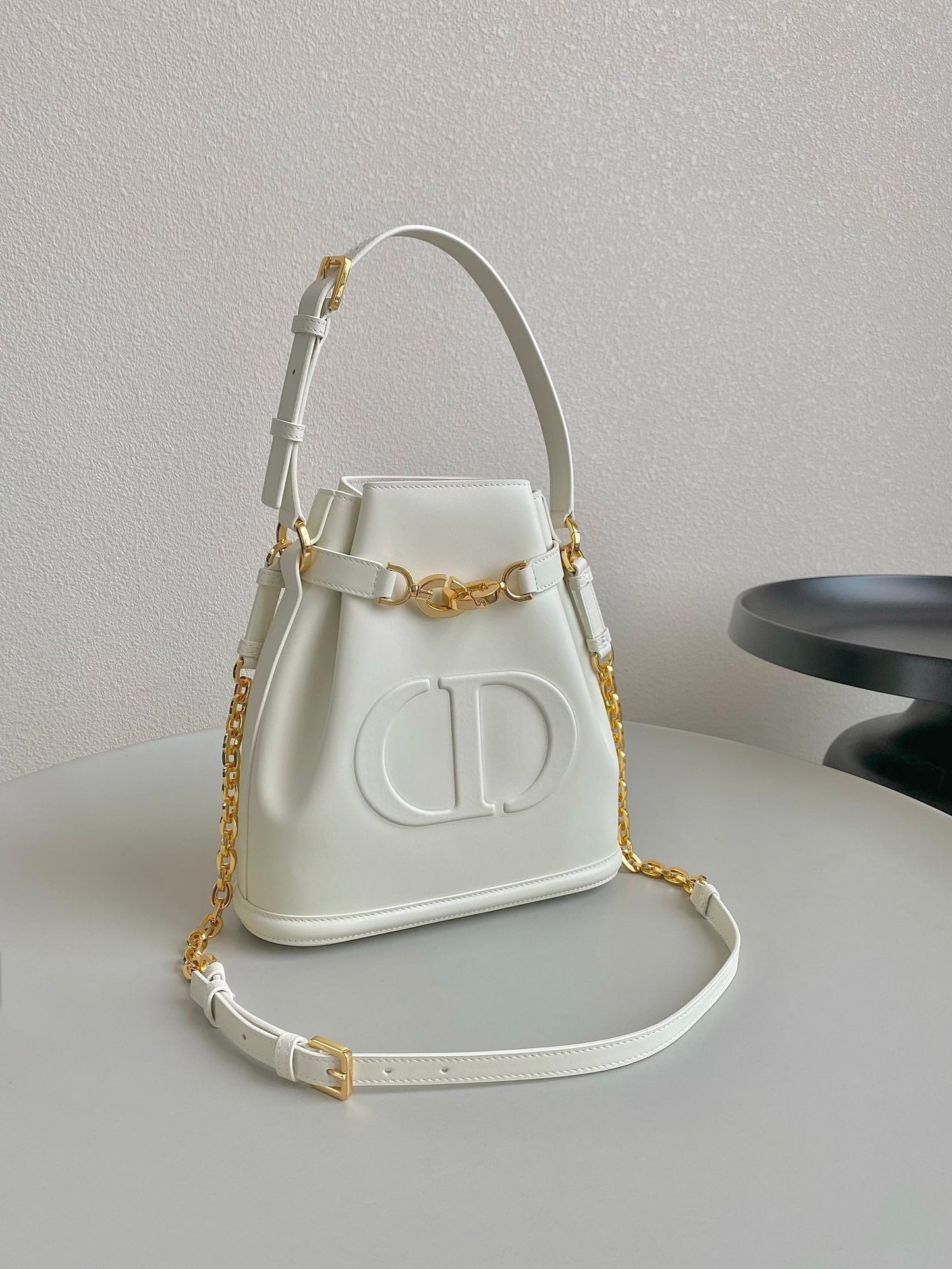 Luxury DiorMEDIUM C'EST 24 IN WHITE CD-EMBOSSED CALFSKIN
