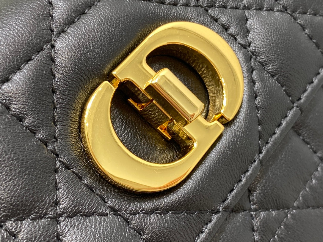 Luxury Diormiss caro mini 18 black calfskin
