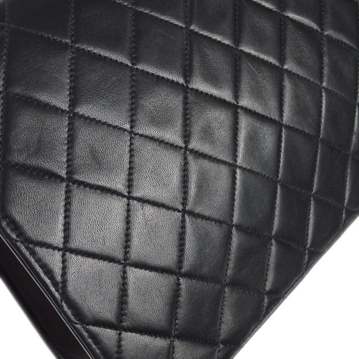 CHANEL Classic Flap Chain Shoulder Bag Black Lambskin 68235