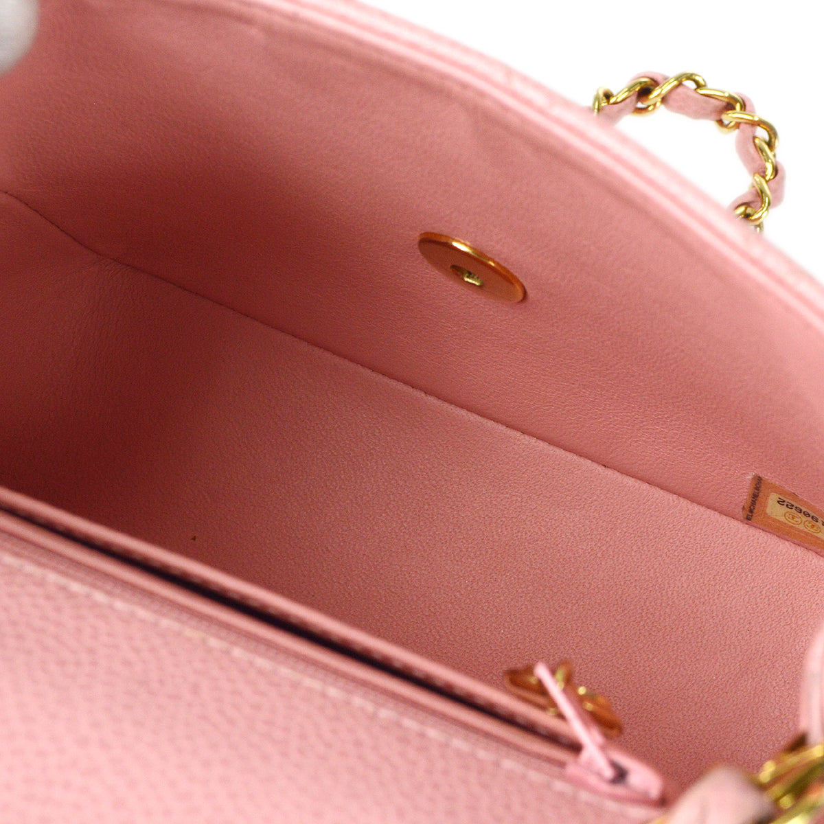 CHANEL Classic Flap Mini Square Chain Shoulder Bag Pink Caviar 78549