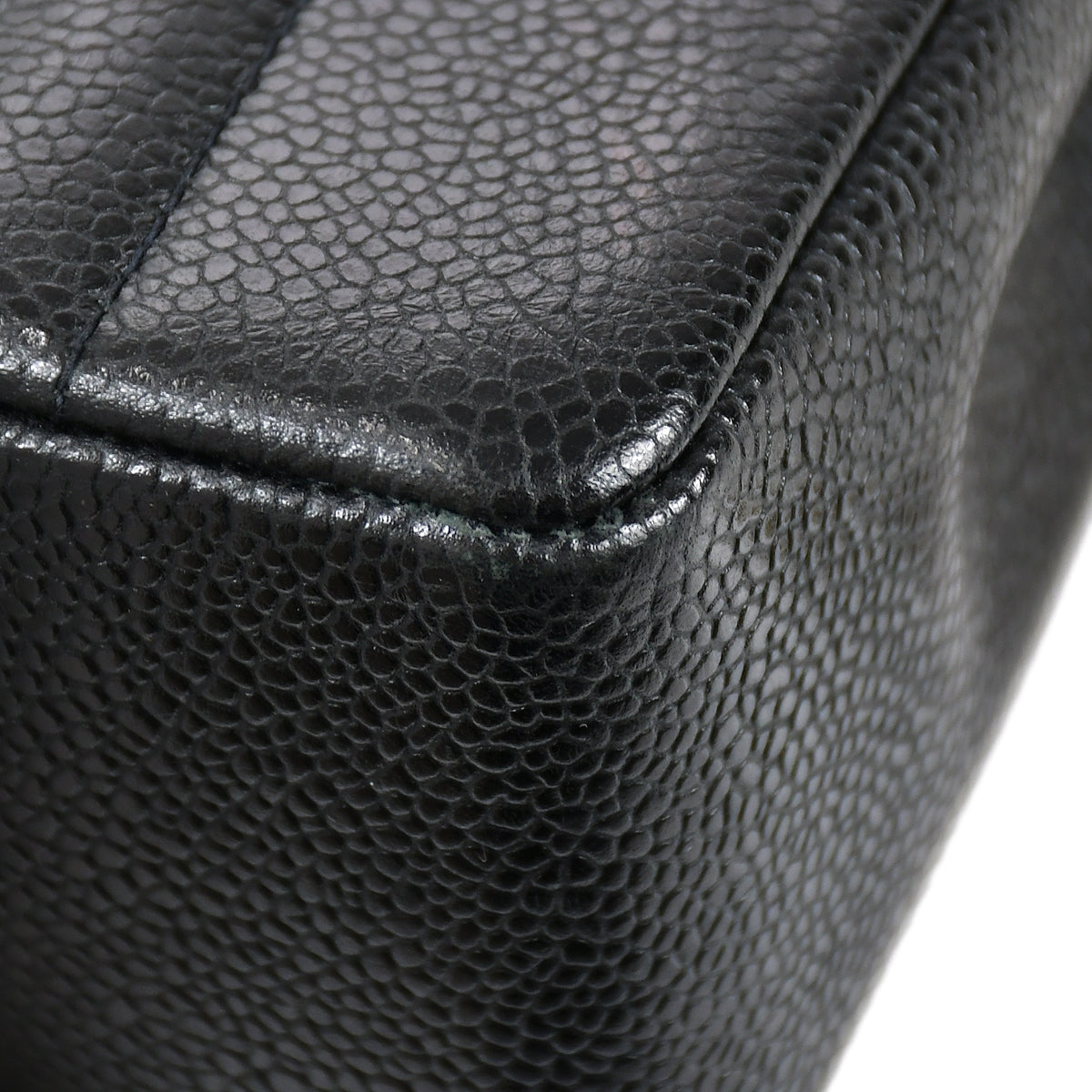 CHANEL Classic Flap Mademoiselle Chain Shoulder Bag Black Caviar 78719