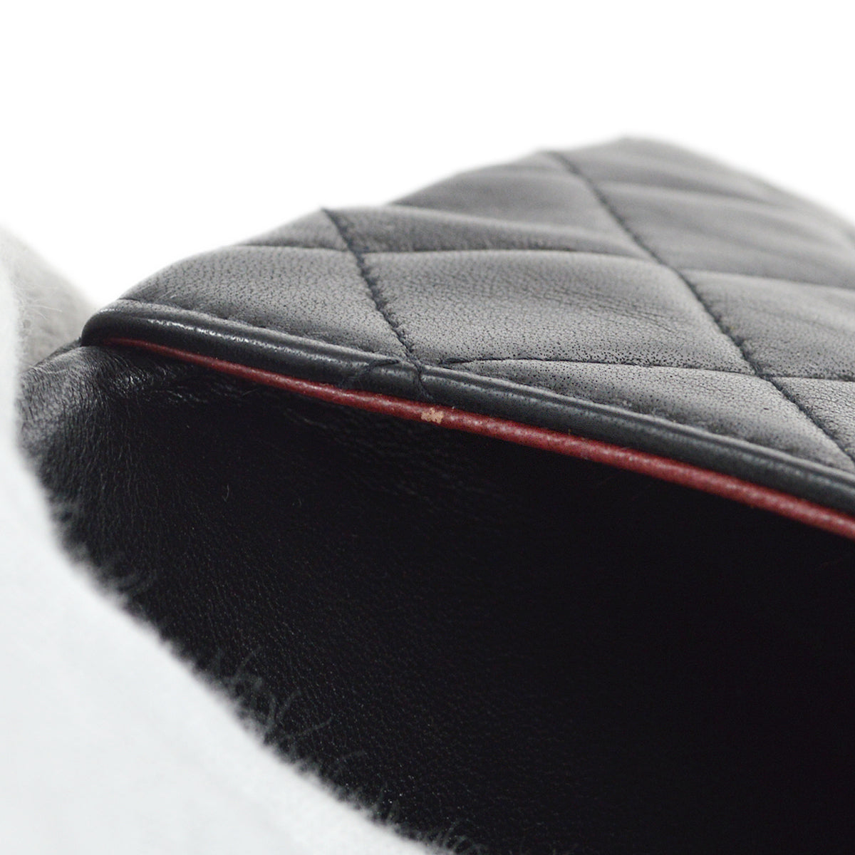 CHANEL Classic Double Flap Medium Shoulder Bag Black Lambskin 88132