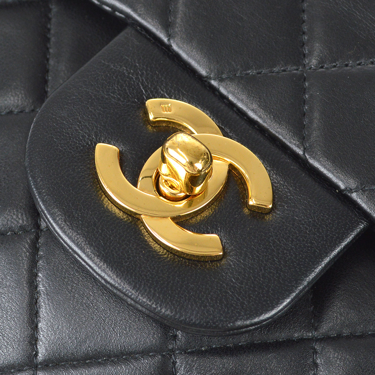 CHANEL Classic Double Flap Small Shoulder Bag Black Lambskin 88133