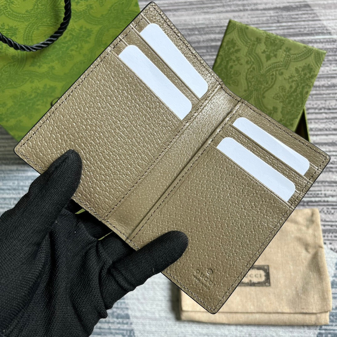 Luxury Gucci GG MARMONT 12 LONG WALLET IN MOCHA BROWN CALFSKIN