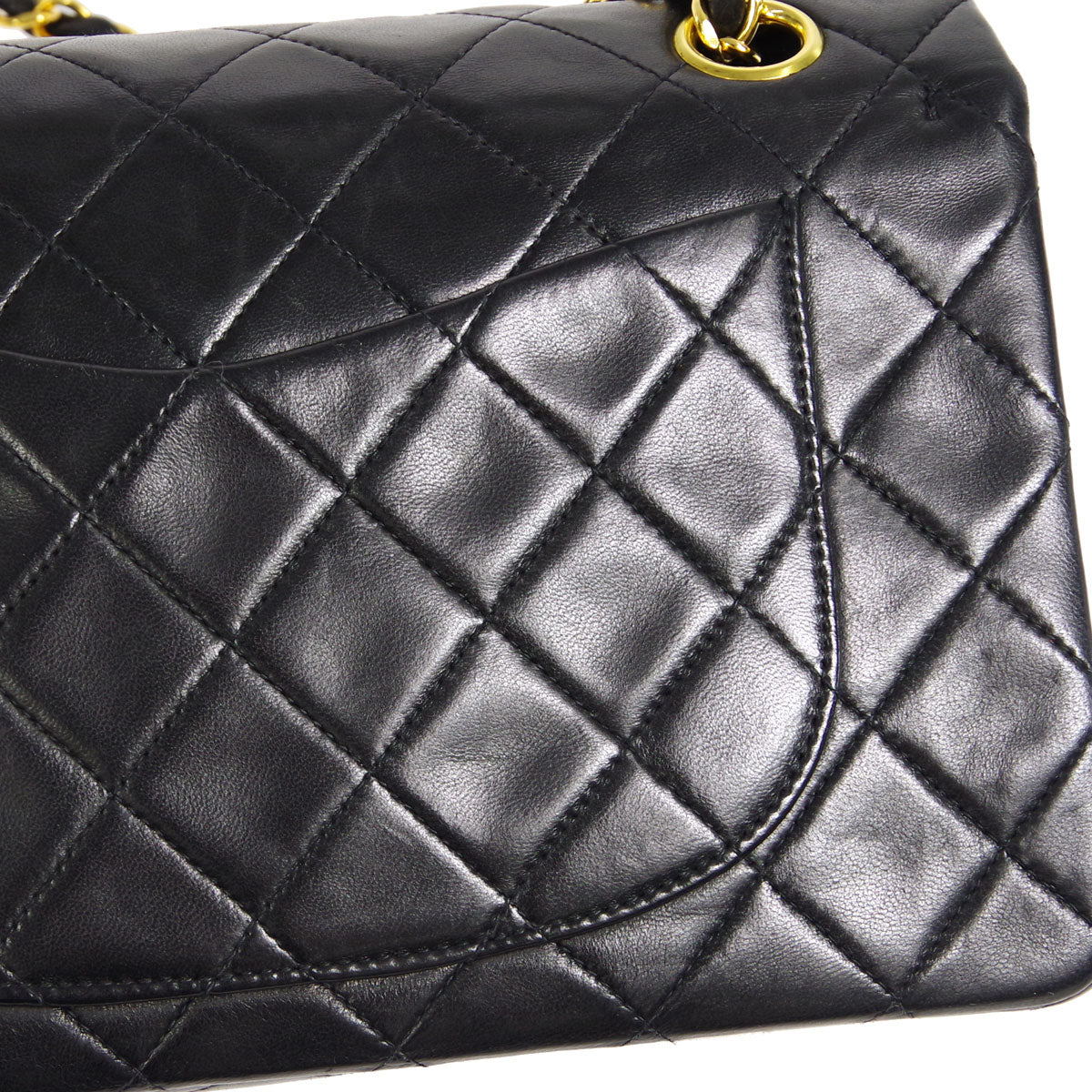 CHANEL 1996-1997 Classic Double Flap Small Black Lambskin 66942