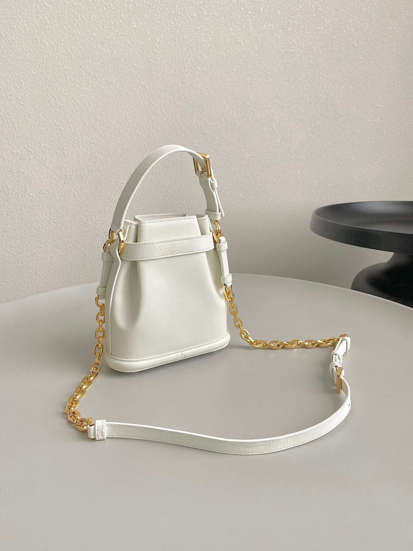 Luxury DiorSMALL C'EST 18 IN WHITE CD-EMBOSSED CALFSKIN