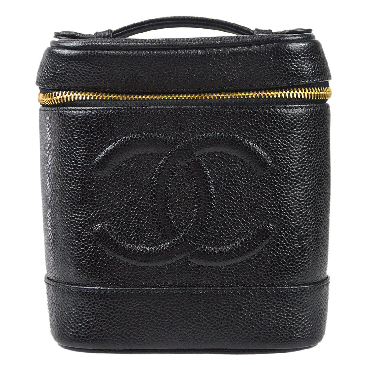 Luxury Chanel Vanity Handbag Black Caviar 78711