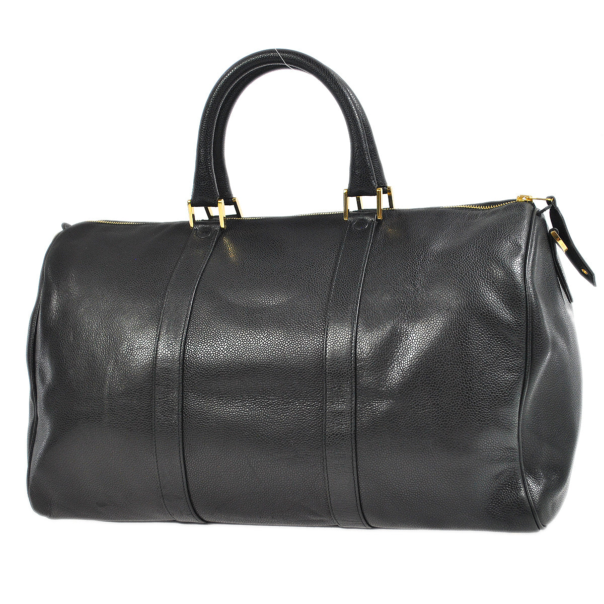 Luxury Chanel Duffle Travel Handbag Black Caviar 78681