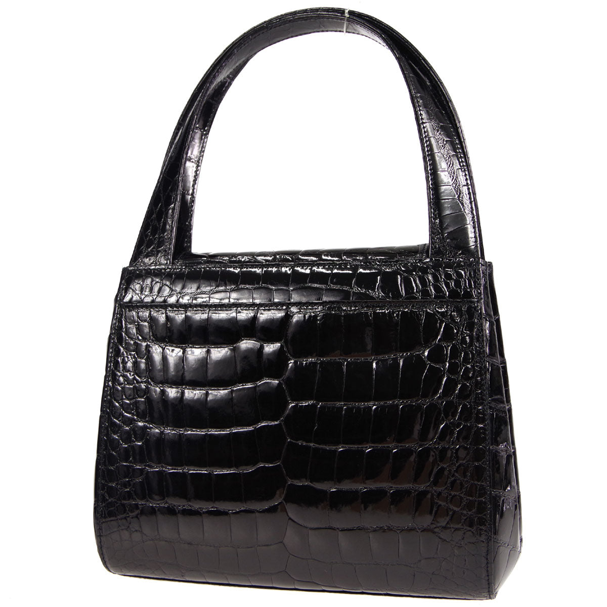 Luxury Chanel * Handbag Black Crocodile 89696