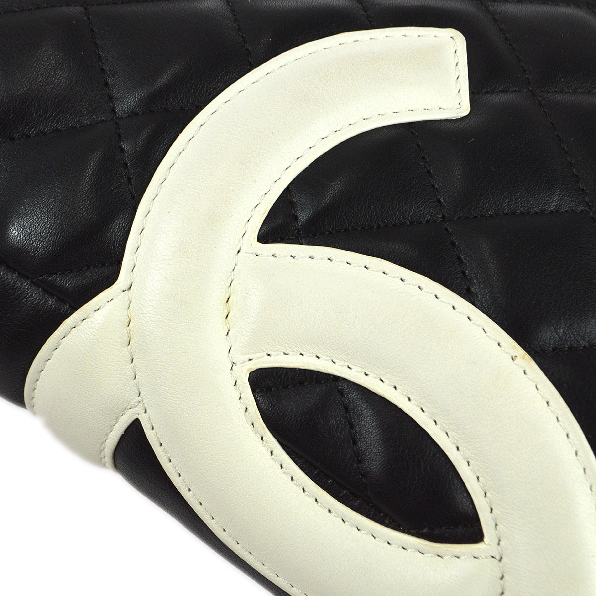 Luxury Chanel Cambon Ligne Shoulder Bag Black Calfskin 98565