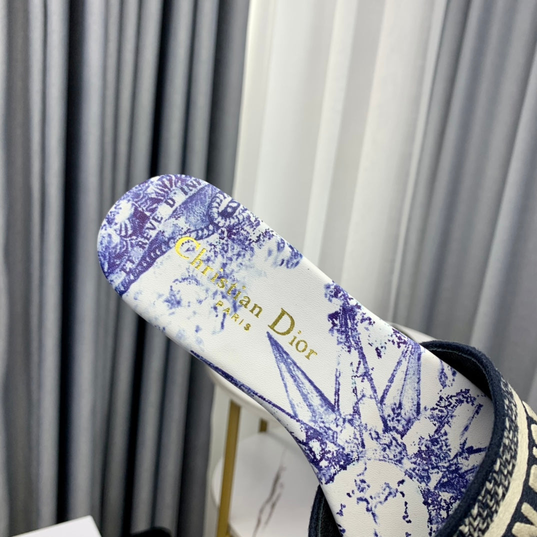 Luxury DiorMule Dway Slide 10mm Multi-motifs Style 44