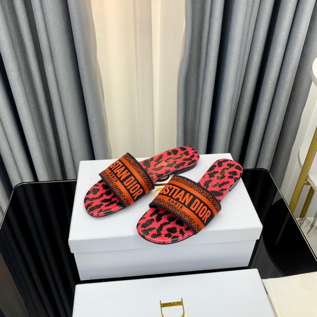 Luxury DiorMule Dway Slide 10mm Multi-motifs Style 43