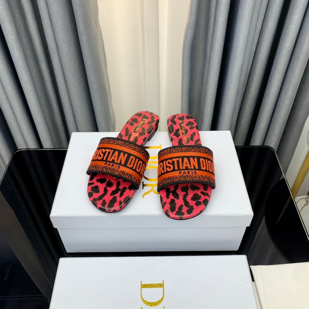 Luxury DiorMule Dway Slide 10mm Multi-motifs Style 43