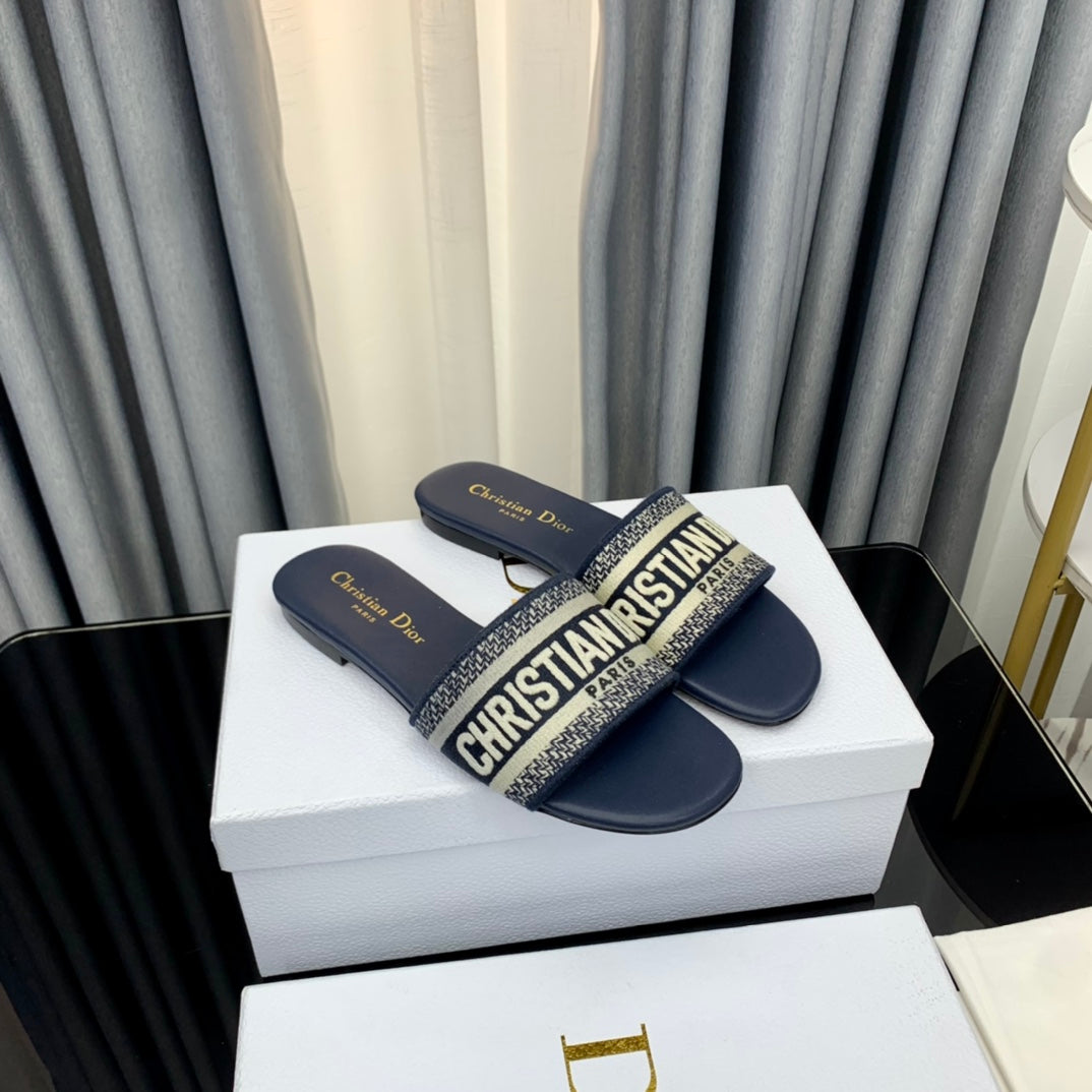 Luxury DiorMule Dway Slide 10mm Multi-motifs Style 41