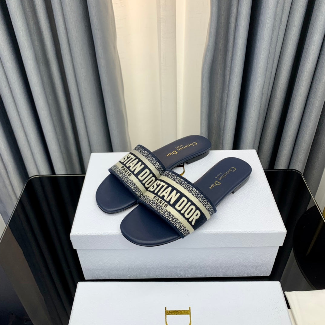 Luxury DiorMule Dway Slide 10mm Multi-motifs Style 41