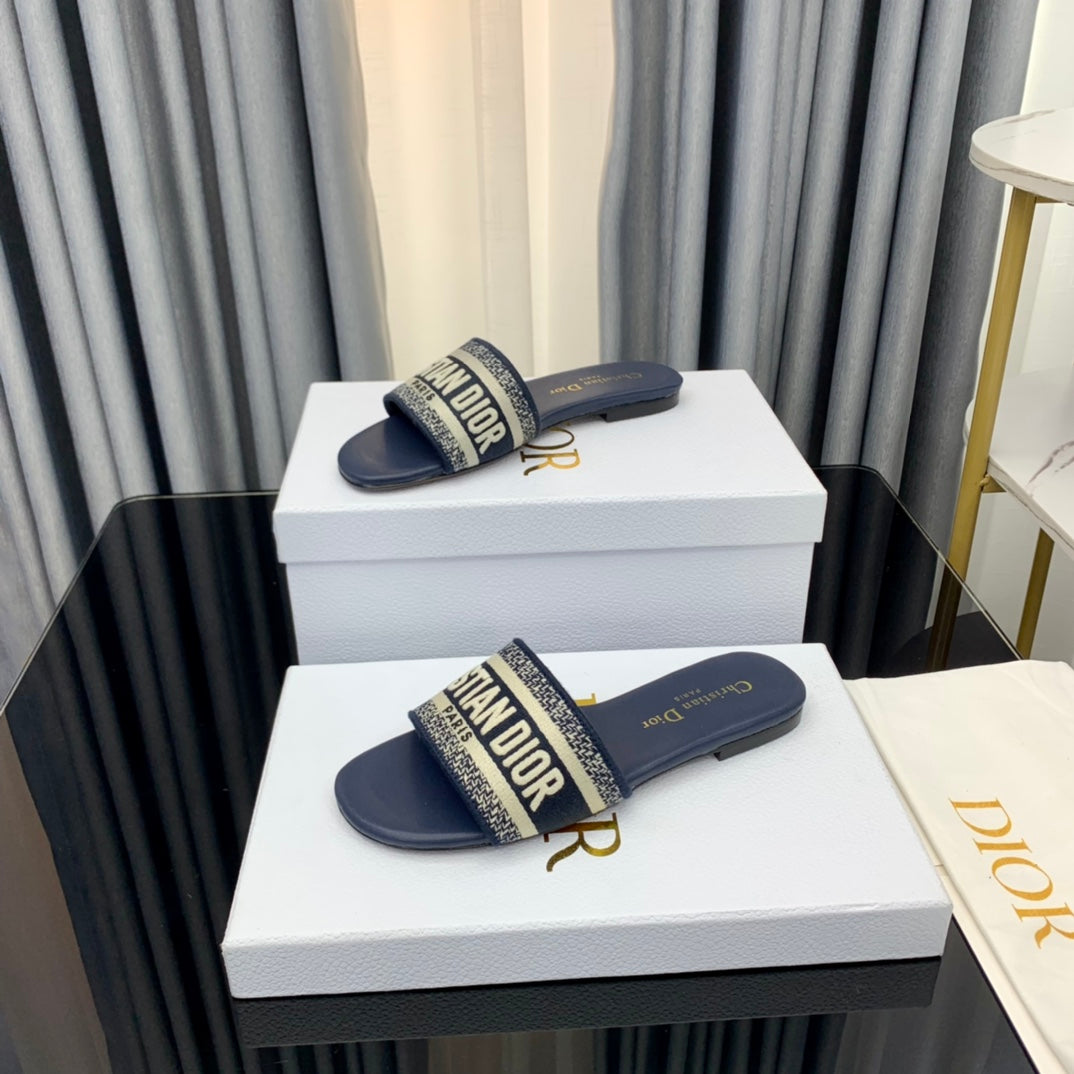 Luxury DiorMule Dway Slide 10mm Multi-motifs Style 41