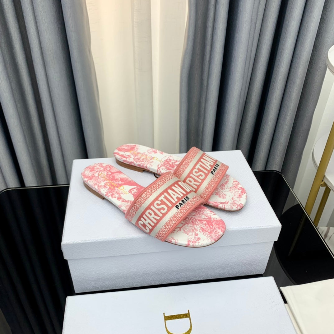 Luxury DiorMule Dway Slide 10mm Multi-motifs Style 39