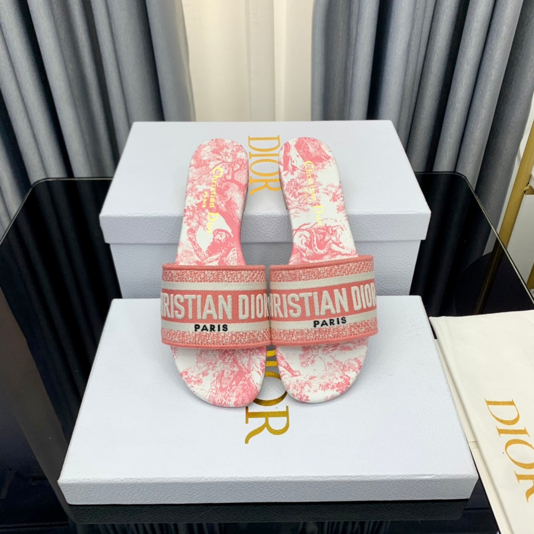 Luxury DiorMule Dway Slide 10mm Multi-motifs Style 39