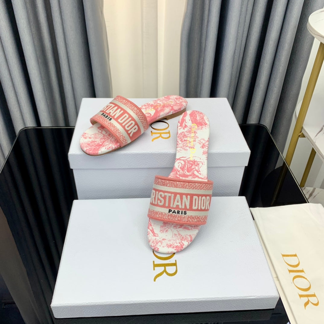 Luxury DiorMule Dway Slide 10mm Multi-motifs Style 39