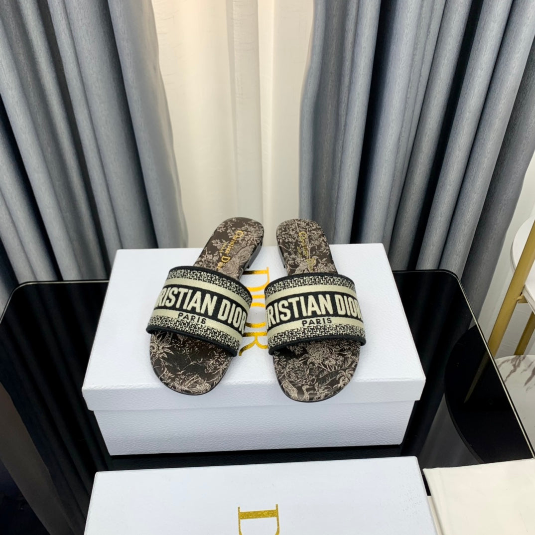 Luxury DiorMule Dway Slide 10mm Multi-motifs Style 70