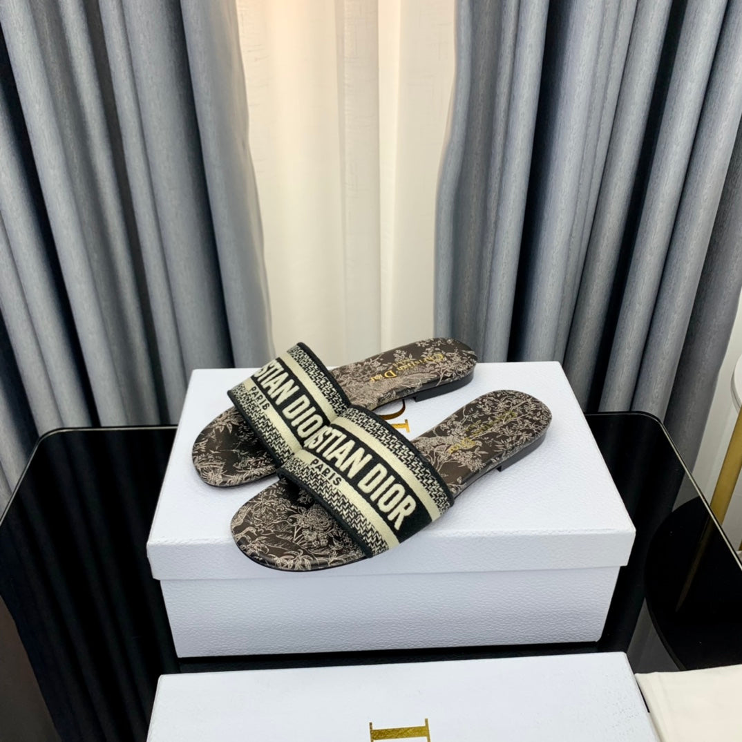 Luxury DiorMule Dway Slide 10mm Multi-motifs Style 70