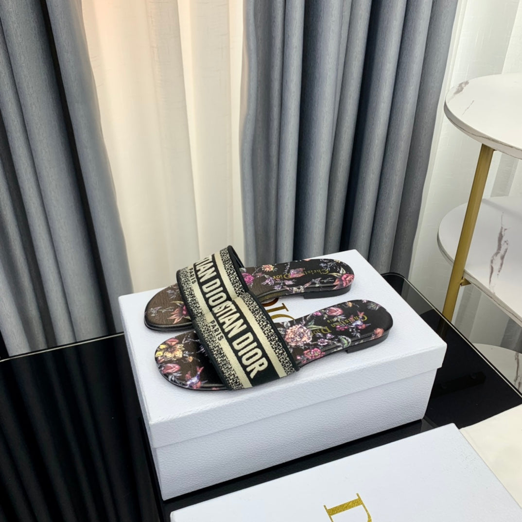 Luxury DiorMule Dway Slide 10mm Multi-motifs Style 69
