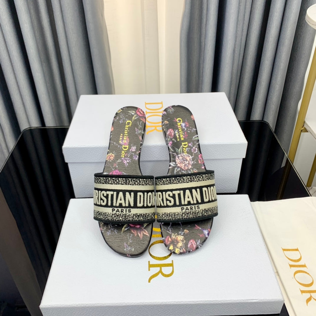Luxury DiorMule Dway Slide 10mm Multi-motifs Style 69