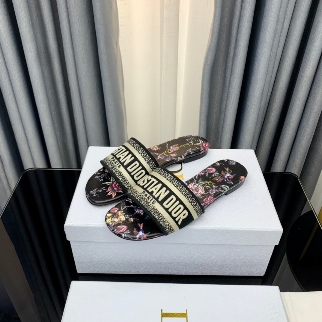 Luxury DiorMule Dway Slide 10mm Multi-motifs Style 69