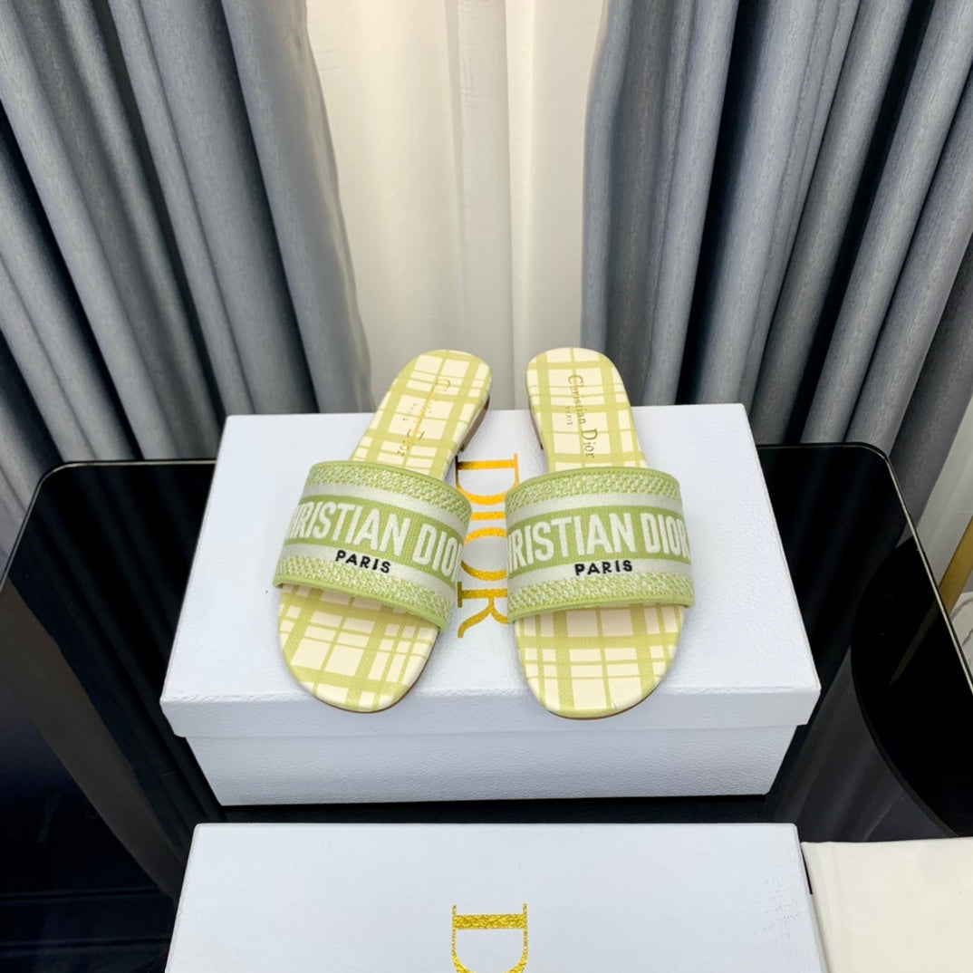 Luxury DiorMule Dway Slide 10mm Multi-motifs Style 65